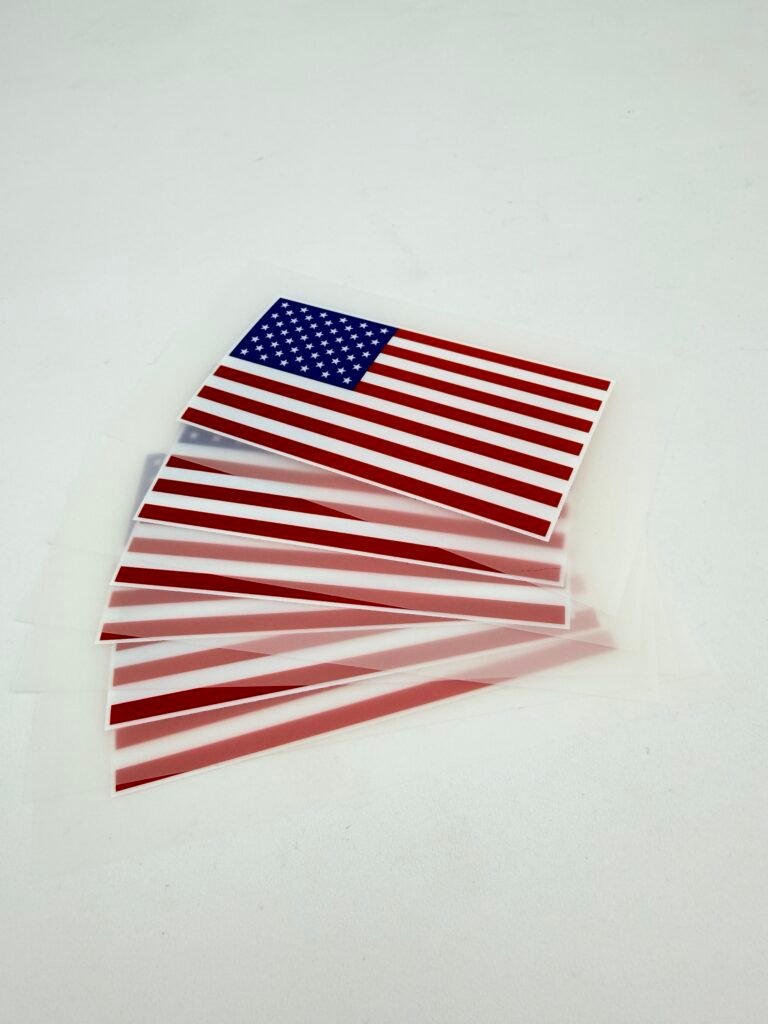 Fan of full-color direct-to-film transfers on film, printed in Phoenix Arizona and ready to press