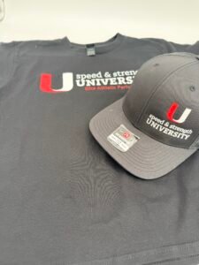 Custom printed t-shirt and matching embroidered cap for a trade show giveaway, made in Phoenix Arizona